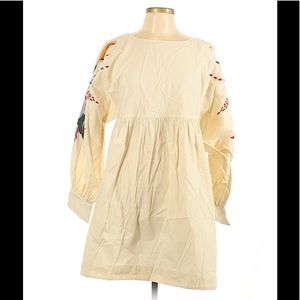 Free People Obsessions dress long sleeve cotton embroidered sun dress